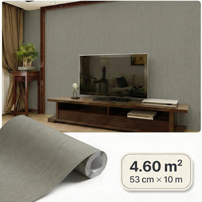 Tapiz Para Pared Textura Lino Gris Verdoso (78155-6)