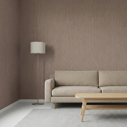 Tapiz Para Pared Textura Lino Marrón Chocolate (78155-4)
