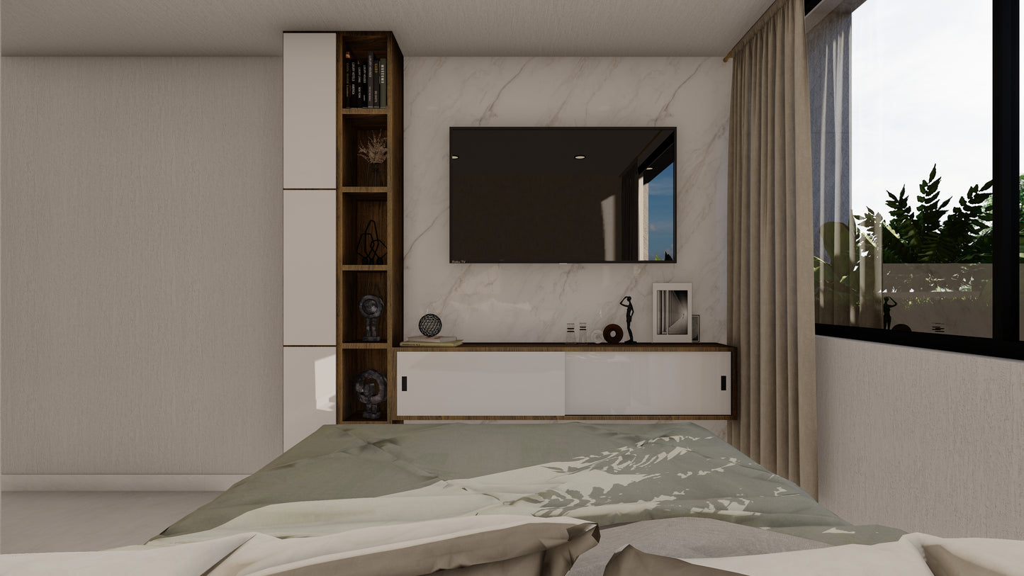 PROYECTO ARQUITECTÓNICO Y DISEÑO DE INTERIOR CASA HABITACIÓN - PROTOTIPO 6 de 8.00M x 20.00M