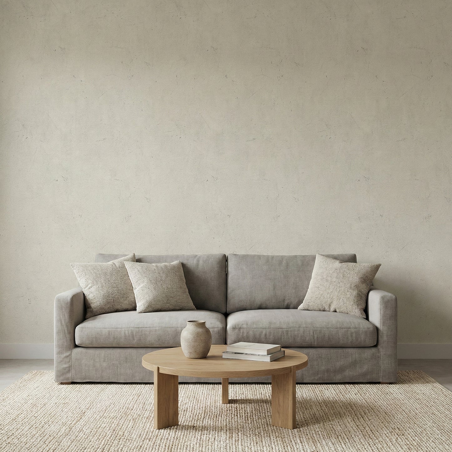 Tapiz Para Pared Efecto Yeso Industrial Beige (95259-1)