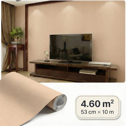 Tapiz Para Pared Textura Lino Beige Anaranjado (78154-5)