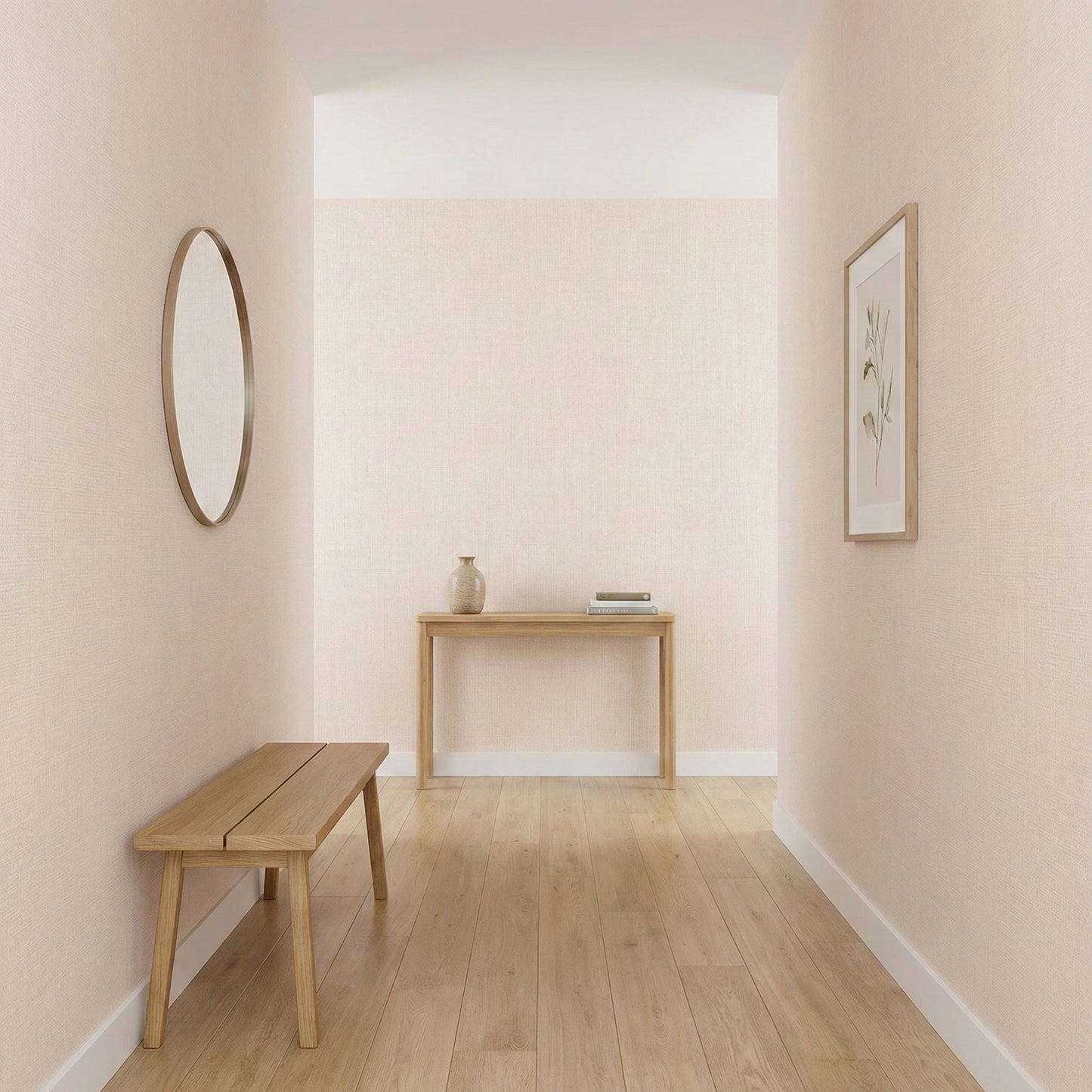 Tapiz Para Pared Textura Lino Beige Claro (78154-2)