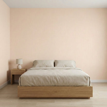 Tapiz Para Pared Textura Lino Crema Anaranjado (78154-1)