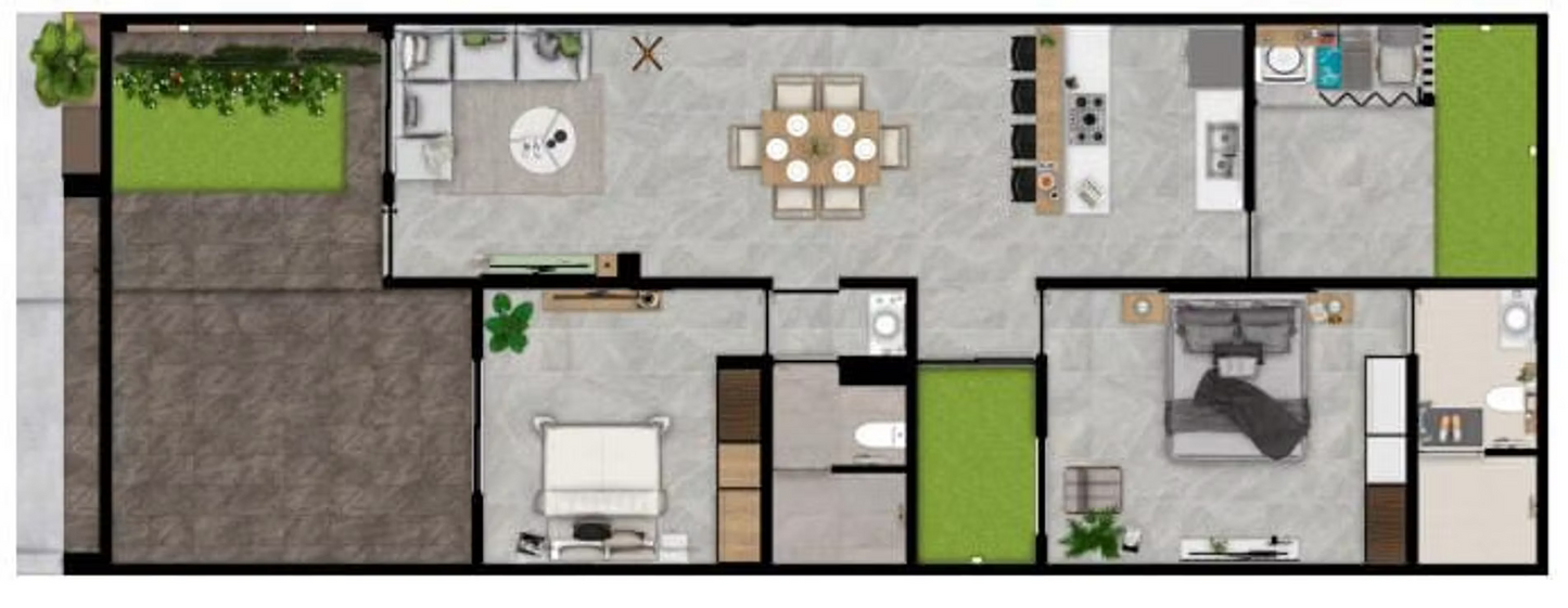 PROYECTO ARQUITECTÓNICO CASA HABITACIÓN - PROTOTIPO 2 de 7.55M x 20.00M