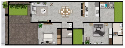 PROYECTO ARQUITECTÓNICO CASA HABITACIÓN - PROTOTIPO 2 de 7.55M x 20.00M