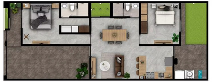 PROYECTO ARQUITECTÓNICO Y DISEÑO DE INTERIOR CASA HABITACIÓN - PROTOTIPO 1 de 7.00M x 18.00M