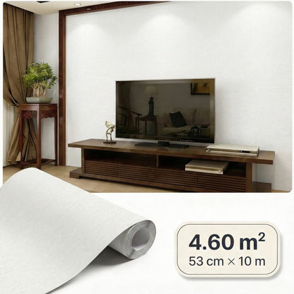 Tapiz Para Pared Efecto Estuco Blanco Crema (78152-1)