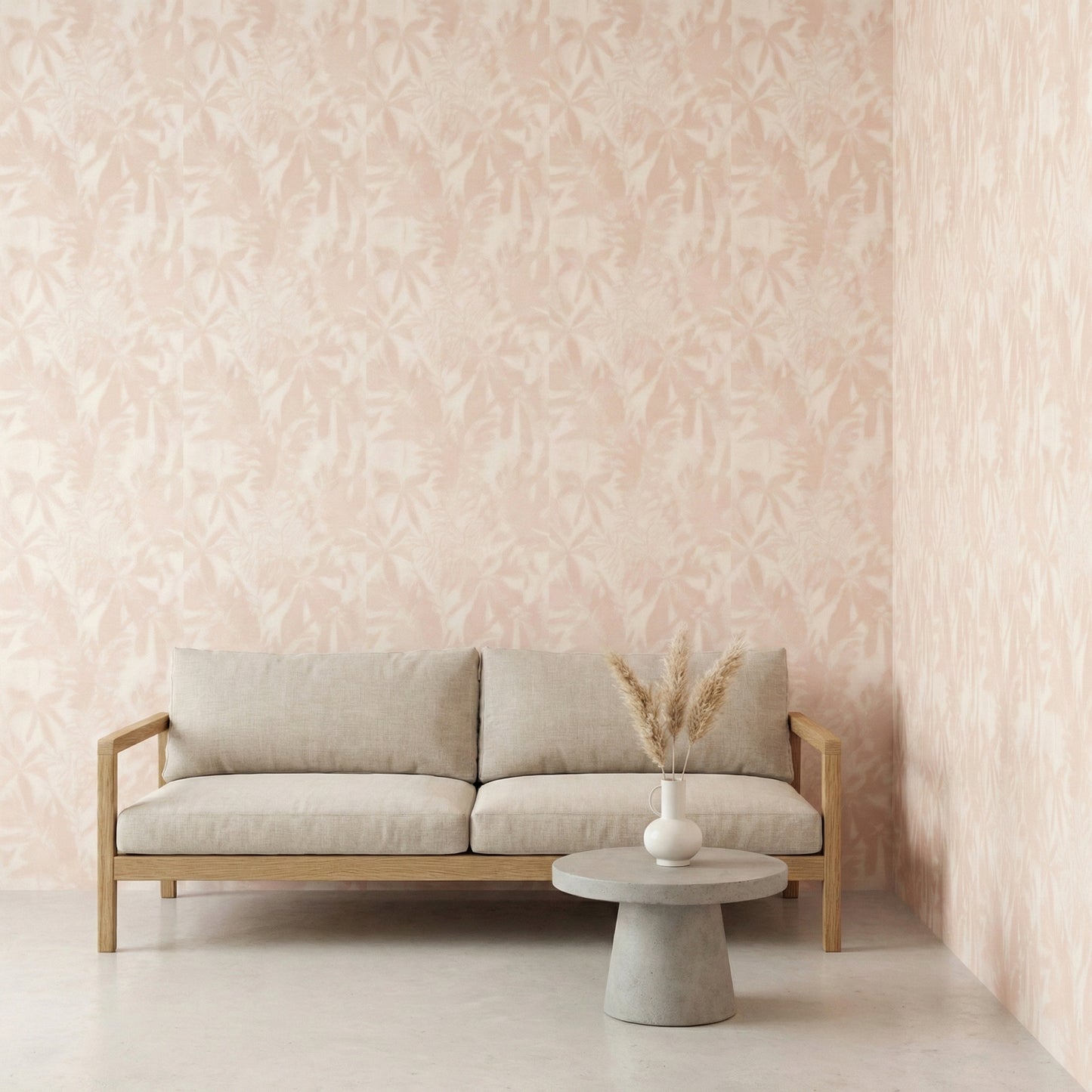 Tapiz Para Pared Diseño Sombras Botánicas Naranja Rosa (78151-1)