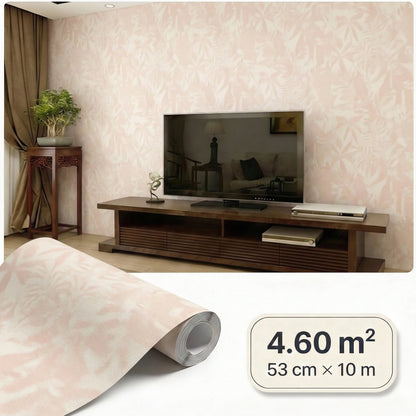 Tapiz Para Pared Diseño Sombras Botánicas Naranja Rosa (78151-1)