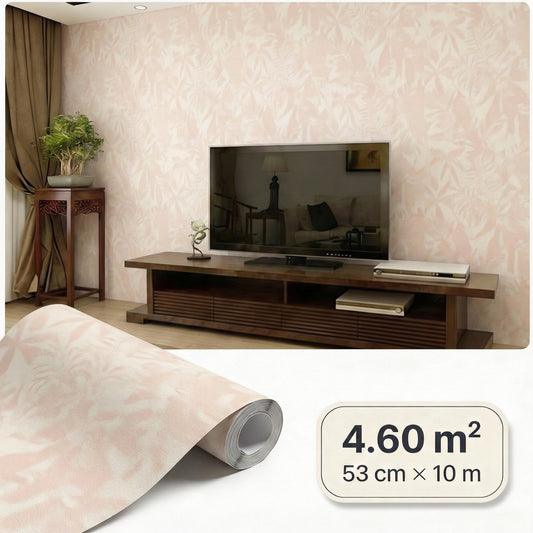 Tapiz Para Pared Diseño Sombras Botánicas Naranja Rosa (78151-1)