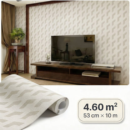 Tapiz Para Pared Diseño Geométrico 3D Gris Blanco (78150-4)