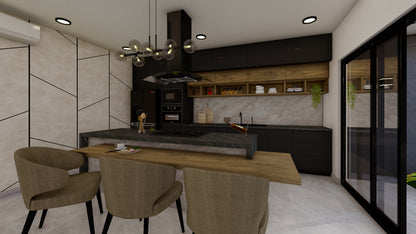 PROYECTO ARQUITECTÓNICO Y DISEÑO DE INTERIOR CASA HABITACIÓN - PROTOTIPO 7 de 10.00M X 20.00M