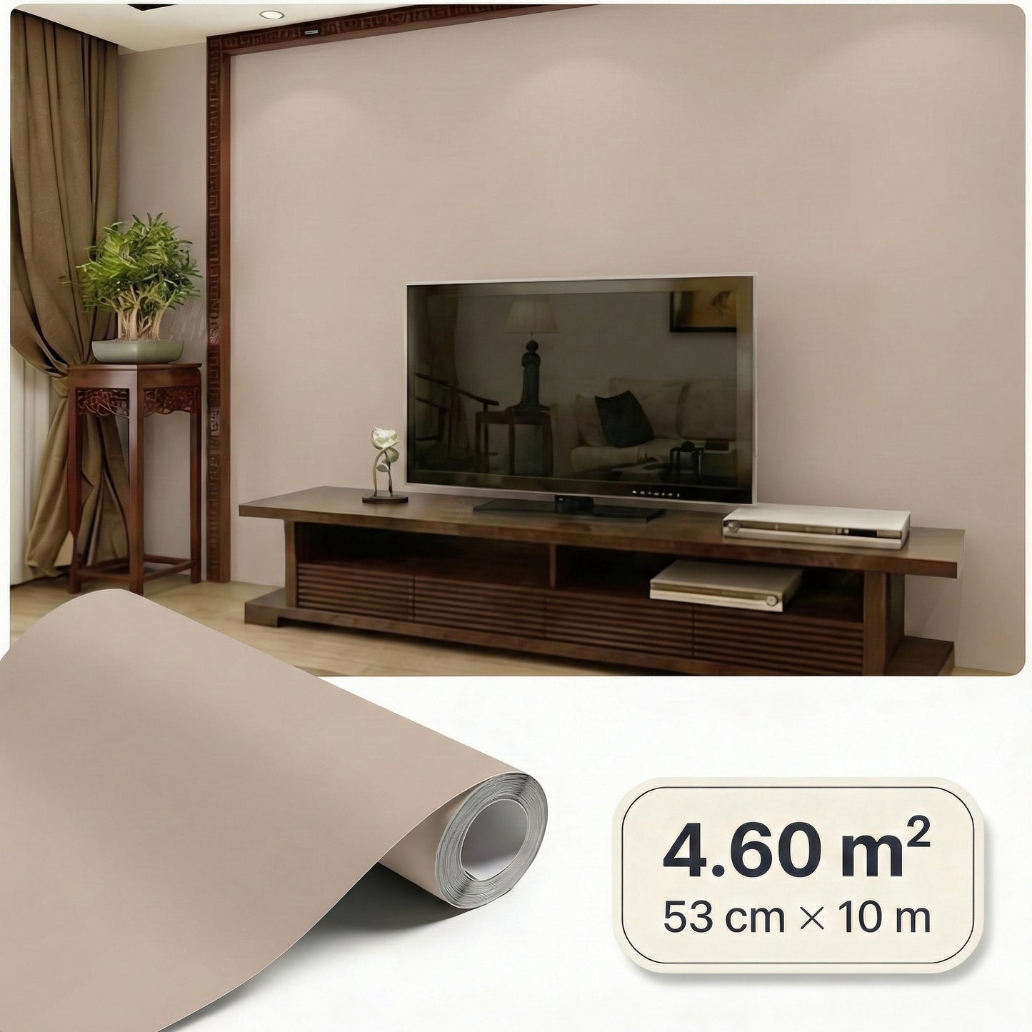 Tapiz Para Pared Liso Soft Blanco Crema (78663-1)