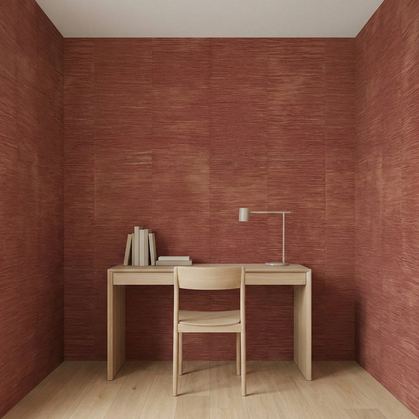 Tapiz Para Pared Efecto Bambú Beige Rojo (78129-5)