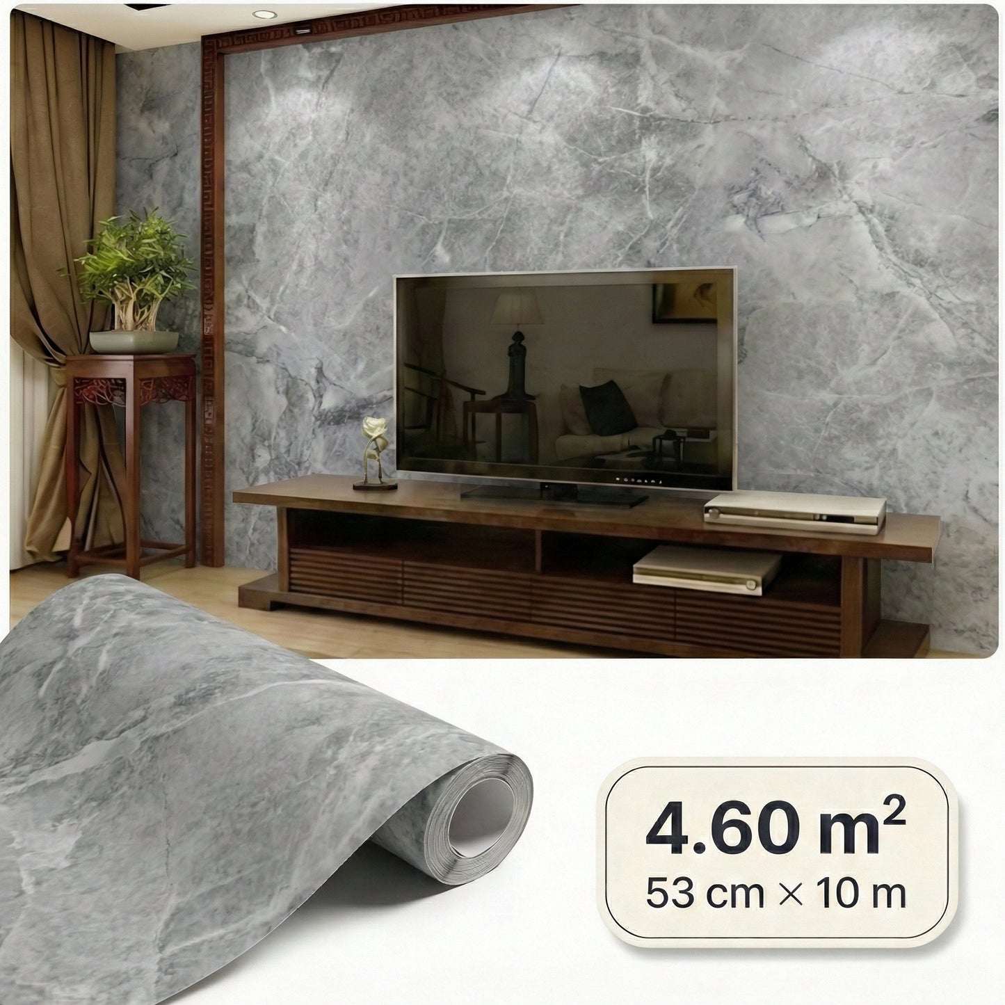 Tapiz Para Pared Liso Soft Gris Medio (78662-1)