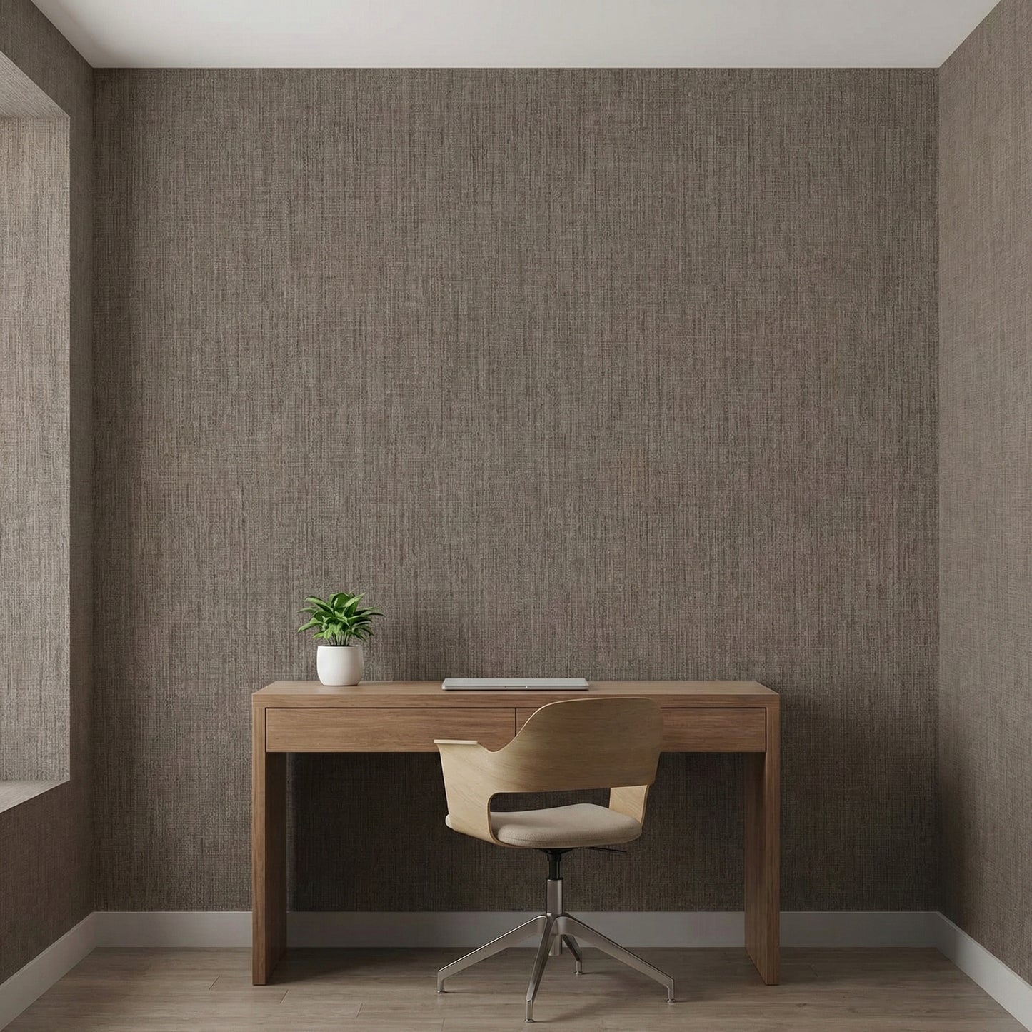 Tapiz Para Pared Textura Melange Marrón Gris (37952-7)
