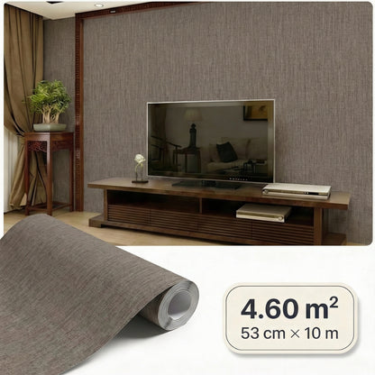 Tapiz Para Pared Textura Melange Marrón Gris (37952-7)