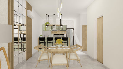 PROYECTO ARQUITECTÓNICO CASA HABITACIÓN - PROTOTIPO 2 de 7.55M x 20.00M