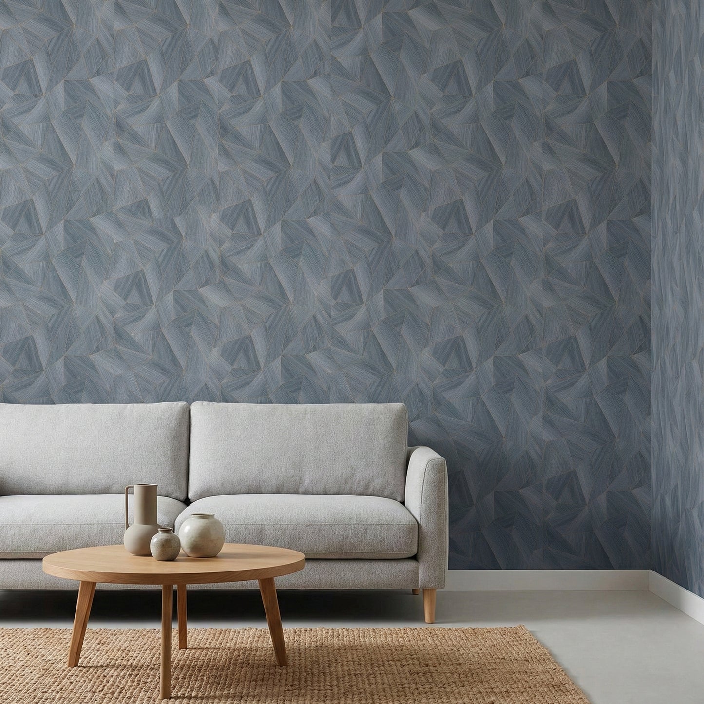 Tapiz Para Pared Diseño Geométrico Negro Oro (36133-3)