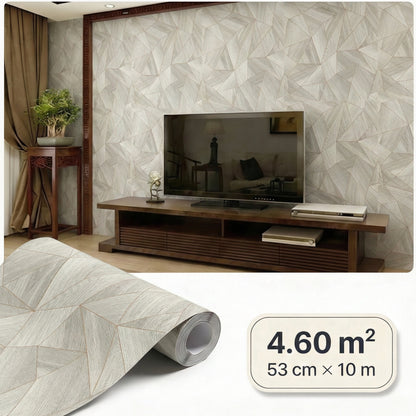 Tapiz Para Pared Diseño Geométrico Cobre Beige (36133-2)