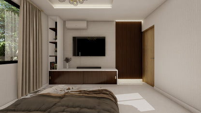 PROYECTO ARQUITECTÓNICO Y DISEÑO DE INTERIOR CASA HABITACIÓN - PROTOTIPO 6 de 8.00M x 20.00M