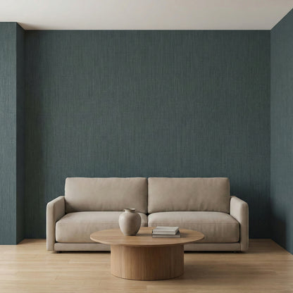 Tapiz Para Pared Textura Lino Verde Grisáceo (78155-7)