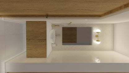 PROYECTO ARQUITECTÓNICO Y DISEÑO DE INTERIOR CASA HABITACIÓN - PROTOTIPO 5 de 8.00M x 20.00M