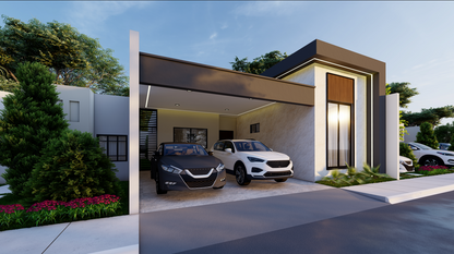 PROYECTO ARQUITECTÓNICO Y DISEÑO DE INTERIOR CASA HABITACIÓN - PROTOTIPO 8 de 10.00M X 20.00M