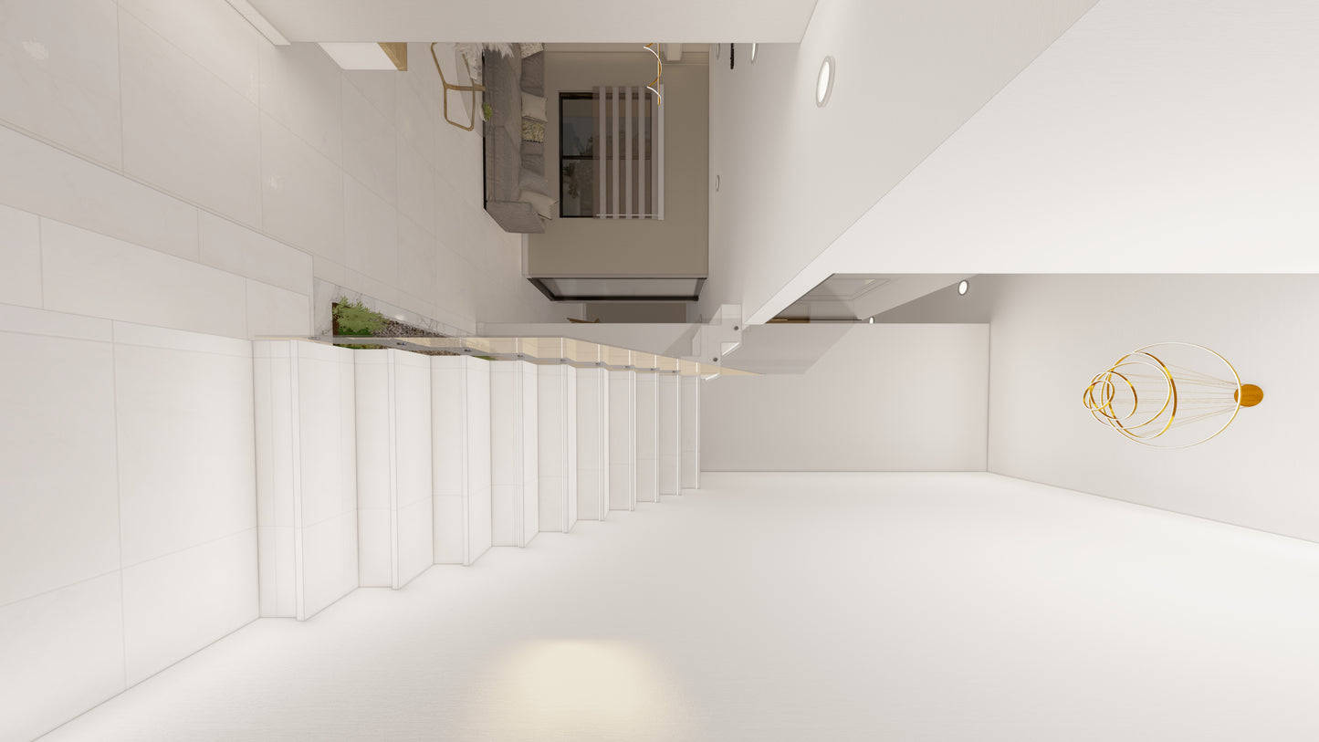 PROYECTO ARQUITECTÓNICO Y DISEÑO DE INTERIOR CASA HABITACIÓN - PROTOTIPO 5 de 8.00M x 20.00M