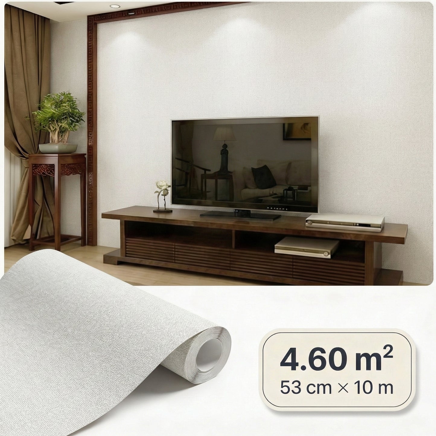 Tapiz Para Pared Gris Perla Luminoso [SKU 375563]