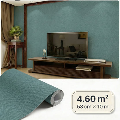 Tapiz Para Pared Azul Petróleo Texturizado [SKU 390399]