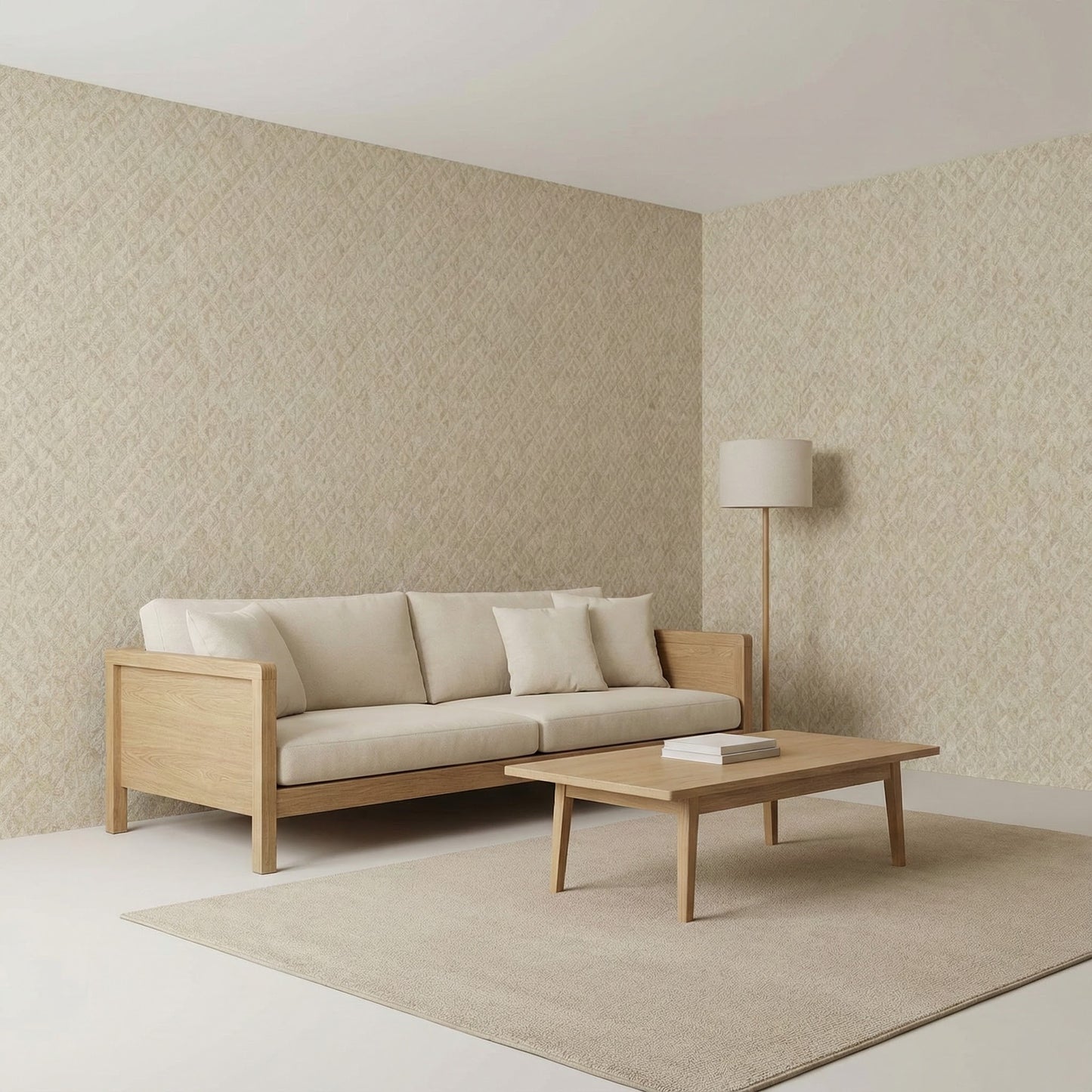 Tapiz Para Pared Rombos Beige y Oro [SKU 395051]
