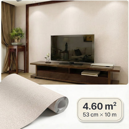 Tapiz Para Pared Beige Arena Efecto Lino [SKU 390394]