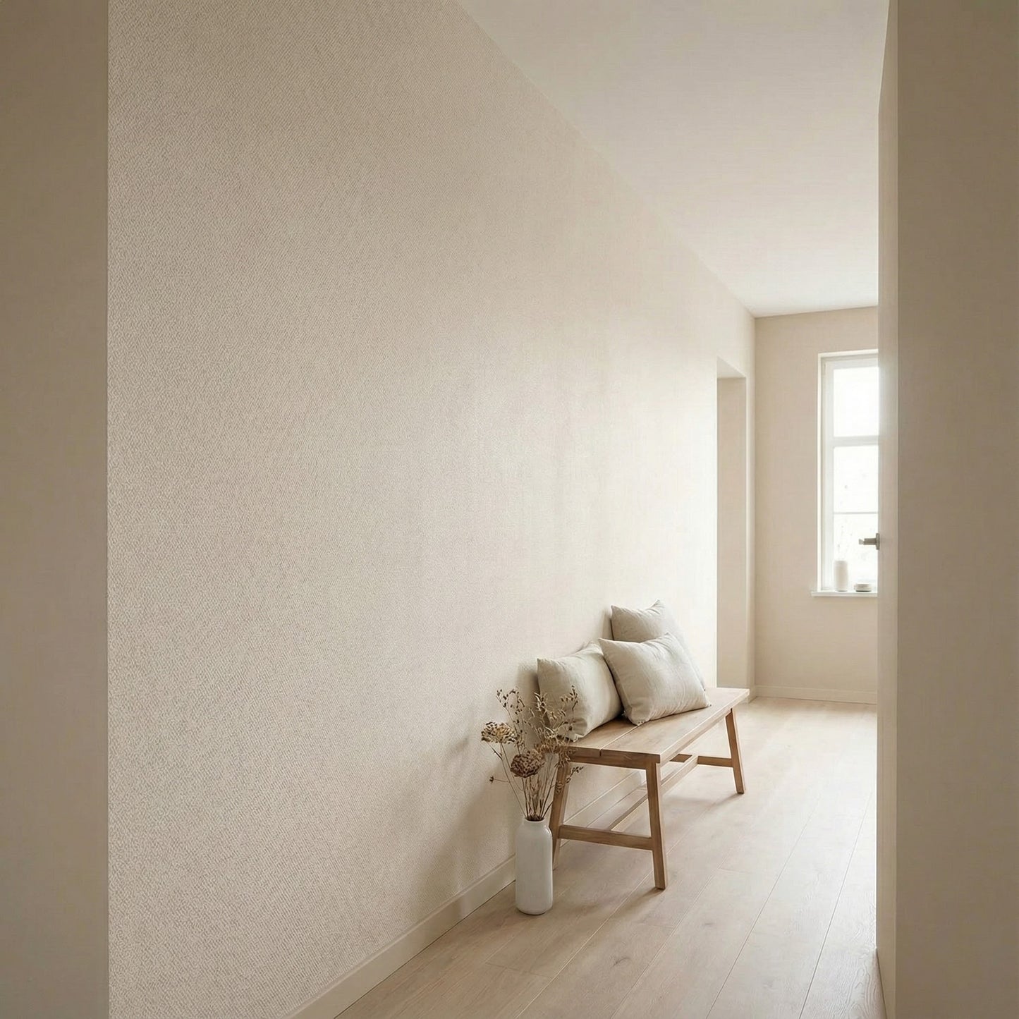 Tapiz Para Pared Blanco Roto Efecto Tejido [SKU 390393]