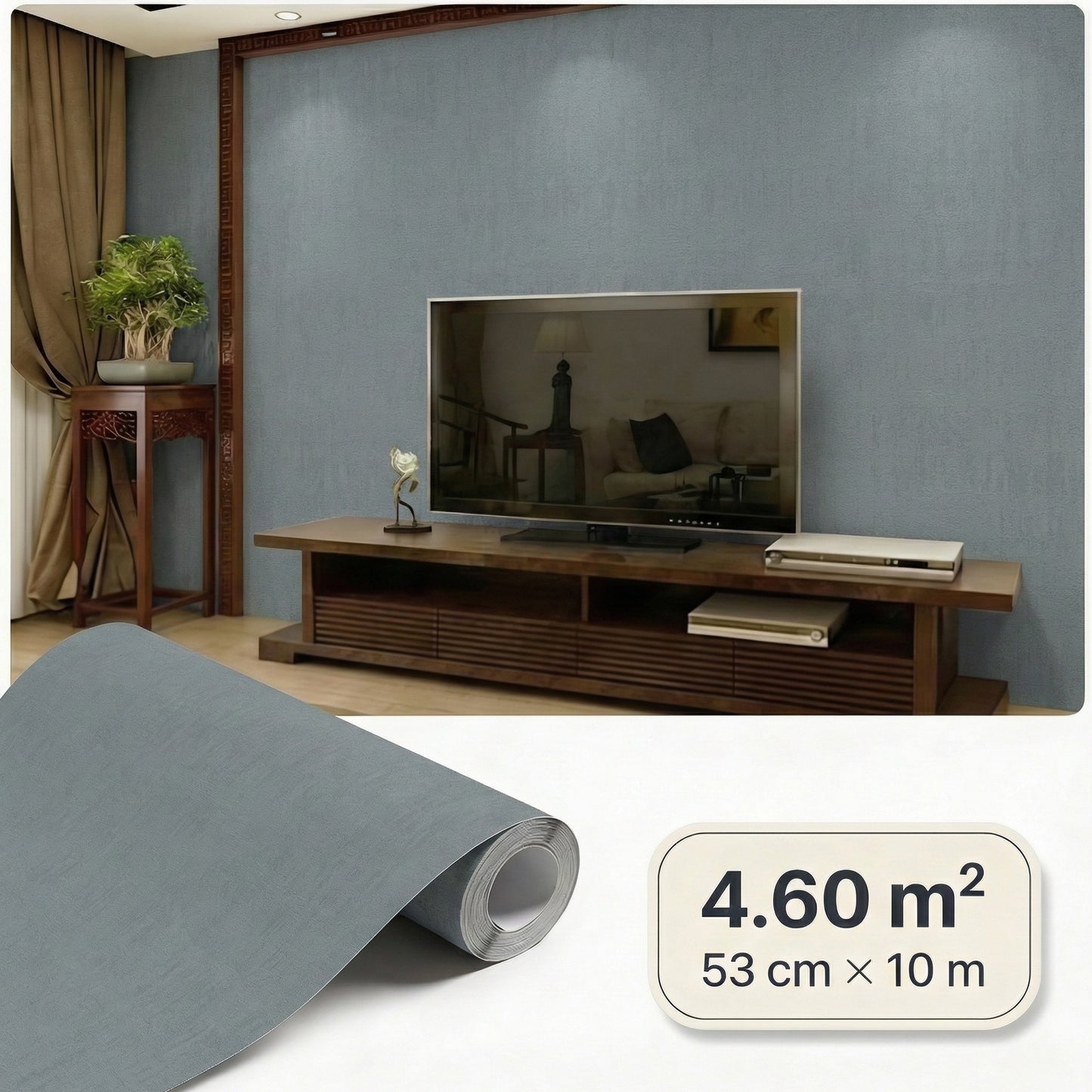 Tapiz Para Pared Gris Antracita Textura Suave [SKU 395039]