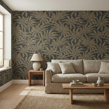 Tapiz Para Pared Hojas Tropicales Beige [SKU 395011]