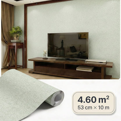 Tapiz Para Pared Verde Salvia Pálido Texturizado [SKU 390402]