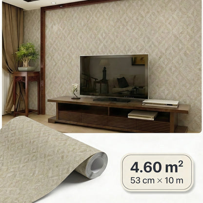 Tapiz Para Pared Rombos Beige y Oro [SKU 395051]