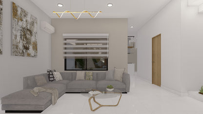 PROYECTO ARQUITECTÓNICO Y DISEÑO DE INTERIOR CASA HABITACIÓN - PROTOTIPO 5 de 8.00M x 20.00M