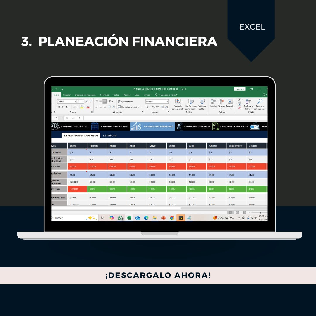 Plantilla Control financiero