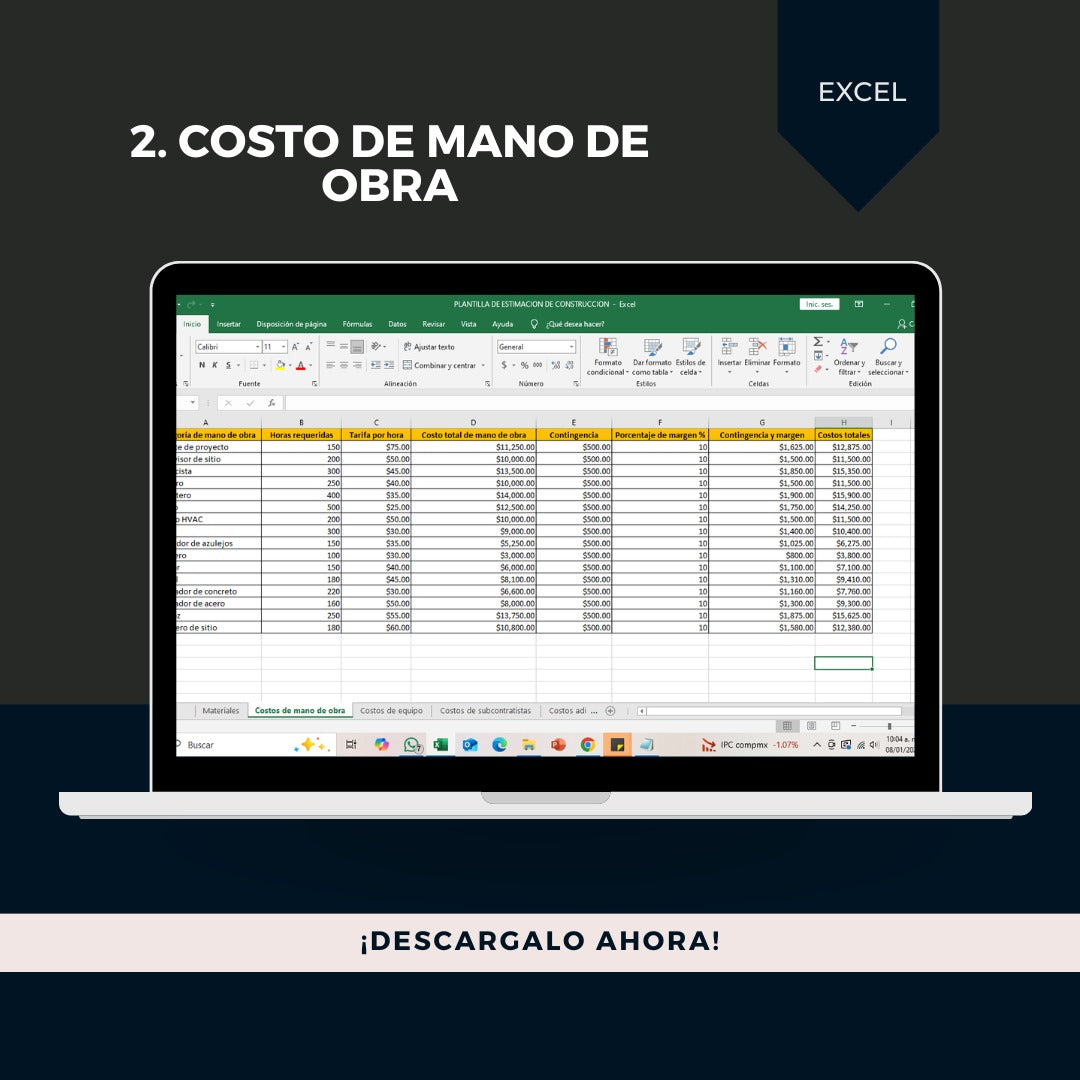 Plantilla Estimación de construcción