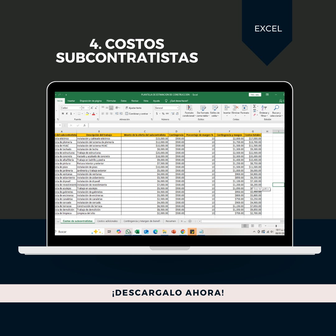 Plantilla Estimación de construcción