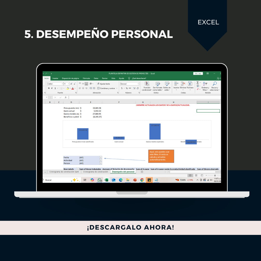 Plantilla Gestión de proyectos